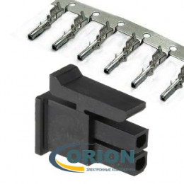 MMF-2x1F + Terminal Розетка 2 контакта на кабель, шаг 3.0мм