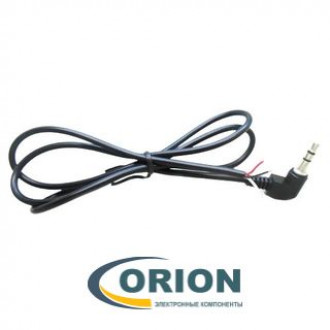 Штекер аудио 3.5мм стерео угловой пластик с кабелем 0.9м