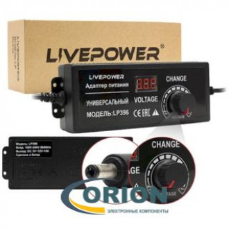 Блок питания регулируемый 3-12V/10A (5.5х2.5) LP-396 с вольтметром
