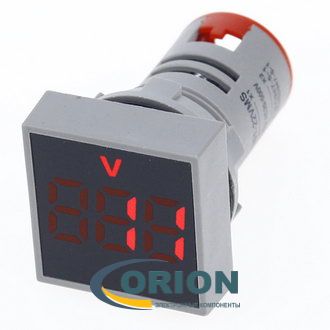 Цифровой вольтметр переменного тока 20...500в красный квадратный DMS-145 RUICHI