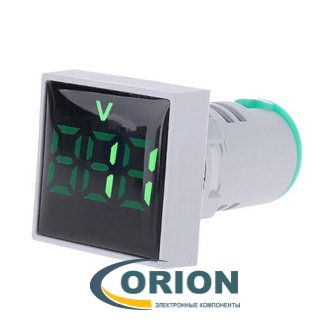 Цифровой вольтметр переменного тока 20...500в зеленый квадратный DMS-123 RUICHI