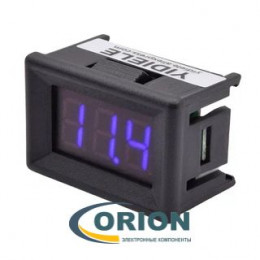 Цифровой вольтметр постоянного тока 3.2...30в синий [0.36"] 2 провода (тип 3)
