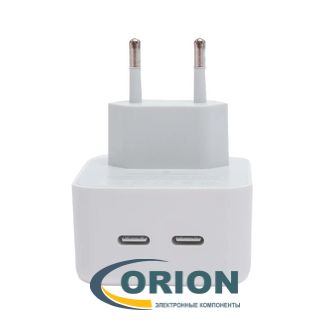 Сетевой адаптер 5V 3000mA c 2 Type-C 35W A2347 EMC3621