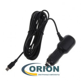 Автомобильный адаптер  5V 2400mA для видеорегистратора + 2 разъема USB 5V 3.5A (разъем mini USB) кабель 3.5м