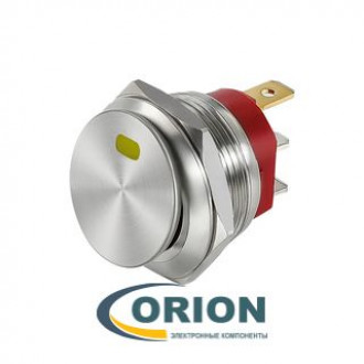 Переключатель, выключатель IBR22A-R  12V желтая подсветка OFF-ON 24V 20A IP65 (клеммы)