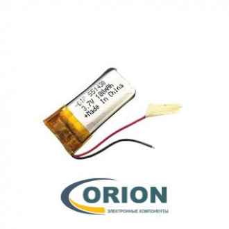 Аккумулятор LP551430 3.7V 180mAh схема защиты гибкие выводы