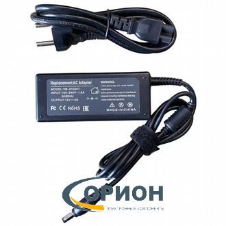 Блок питания 12V/5А (5.5х2.5) VB-010307 с сетевым шнуром