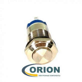 Кнопка QN12-B2  без подсветки OFF-ON 36V 2A IP67 (выступающая плоская/клеммы)