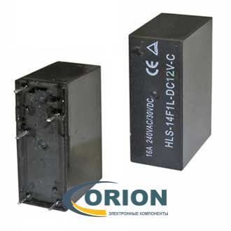 Реле HLS-14F1L-DC12V-C 12VDC 10A 1C HE LI SHUN (Mark: 14F1L-DC12V-C) = SMIH-12VDC-SL-C