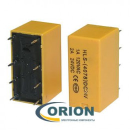 Реле HLS-4078 24VDC 1A 2C RUICHI (Mark: 4078-DC24V) = HK19F-DC 24V-SHG