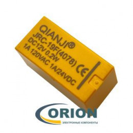 Реле JRC-19F(4078)-12VDC-0.2 12VDC 1A 2C QIANJI = HK19F-DC 12V-SHG
