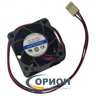 Вентилятор  40х40х28mm DC 12V 0.35A (качения) UNITEDPRO D4028E12B-I3 с гибким отводом 280мм 3 pin