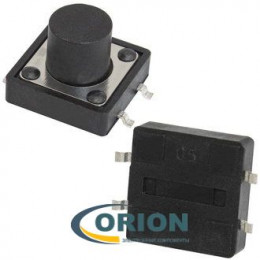 Кнопка KAN1243-0901B без отверстия (12х12х9) SMD