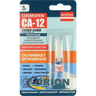 Клей Супер клей (секундный) Космофен CA-12 (Cosmo CA-500.160) 3гр Original
