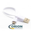Шнур USB A штекер - USB micro-B(5P) штекер 0.15м плоский