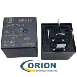 Реле HFV15 24-Z1TJ-R 24VDC 20A 1C HONGFA с резистором