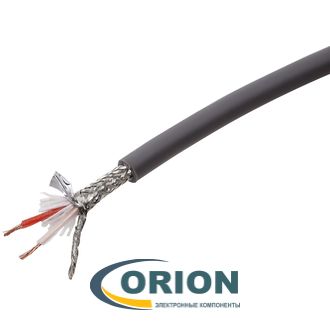 Провод DMX-02 BK 2x0.22мм  2 жилы 1 экран медный OD4.0мм черный PREMIER