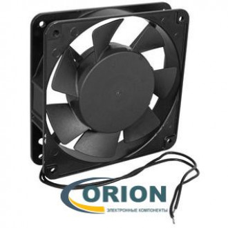 Вентилятор 120x120x25mm AC 220V 0.1A (качения) TIDAR RQA12025HBL с гибким отводом 270мм 2 pin