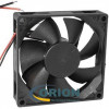 Вентилятор  80х80х20mm DC 12V 0.16A (скольжения) TIDAR RQD8020MS с гибким отводом 250мм 2 pin