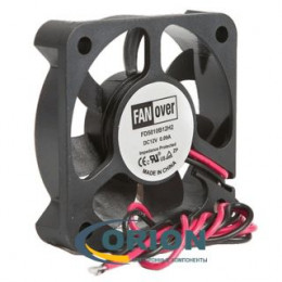 Вентилятор  50х50х10mm DC 12V 0.07A (качения) FANOVER FD5010B12H2 с гибким отводом 300мм 2 pin