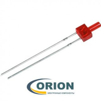 Светодиод  2мм Flat Top красный матовый 10мкд, L-13ID 70°