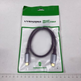 Шнур USB Type-C штекер - USB Type-C штекер 0.5м LIVE-POWER H288 100W 4K 10Gbps