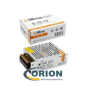 AC/DC преобразователь    12V/6.25A 75W IP20 S-75-12 SWG