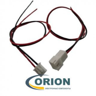 Комплект разъемов M+F 2 pin JST XH2.54-2P с кабелем 200мм SMP 22 AWG