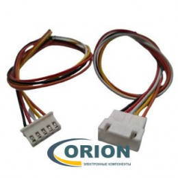 Комплект разъемов M+F 5 pin JST XH2.54-5P с кабелем 200мм SMP 22 AWG