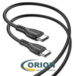 Шнур USB Type-C штекер - USB Type-C штекер 1.0м 3А 60W BOROFONE BX51 черный