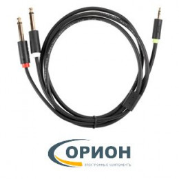 Шнур 3.5мм штекер стерео - 2 х 6.35мм штекер моно 1.5м Telecom