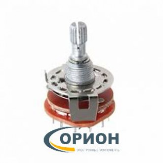 Переключатель галетный 1P11T на плату RS003-1-11-P-20-KQ (SR25P-1-1-11)