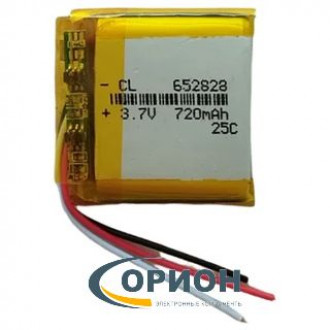 Аккумулятор LP652828 3.7V 720mAh схема защиты гибкие выводы 3 pin