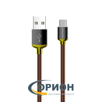 Шнур USB A штекер - USB micro-B(5P) штекер 0.3м 2.4A Fast CL- 27 AWEI