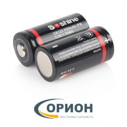 Аккумулятор 16340 (IFR CR123) 3.2V 550mAh Soshine