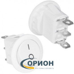 Переключатель, выключатель KCD5-101-6-C3-W/3P ON-OFF 250V 3A 3 pin (белый/белый)