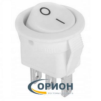 Переключатель, выключатель KCD1-101N-2-C3-W/3P ON-ON 250V 6A 3 pin (белый/белый/круглый)