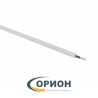 Провод телефонный ШТЛП-2 CU Белый; плоский 2 жилы медный