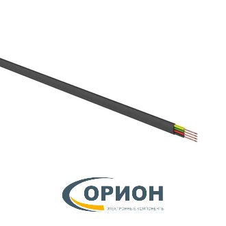 Провод телефонный ШТЛП-4 CU Чёрный; плоский 4 жилы медный
