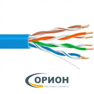 Провод витая пара неэкранированная UTP 4 пары 5E-категории омедненный (одножильная 24AWG 1/0.5) 5bites
