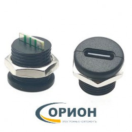 USB Type-C Розетка на панель PCB 6 контактов с гайкой