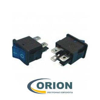 Переключатель, выключатель RWB-207 = SWR-45 ON-OFF 250V 6A 4 pin (синий/прямоугольный)