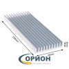 Радиатор 100x40x8мм ребристый алюминиевый