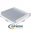 Радиатор 100x100x18мм ребристый алюминиевый