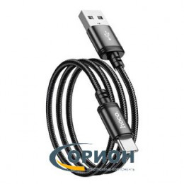 Шнур USB A штекер - USB Type-C штекер 1.0м 3A HOCO X89 тканевый черный