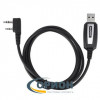 Переходник Адаптер USB A штекер - 2.5мм штекер + 3.5мм штекер (Kenwood type) пластик 2-контактный