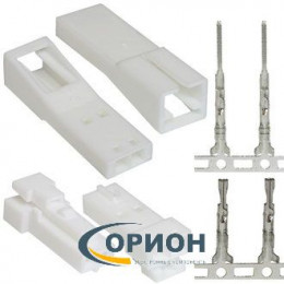 Комплект разъемов 2 pin + Terminal 2YMF 28AWG…22AWG, шаг 2.54мм