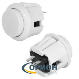 Кнопка RC-1005-24-R NO+NC 12V 12A белая 24мм