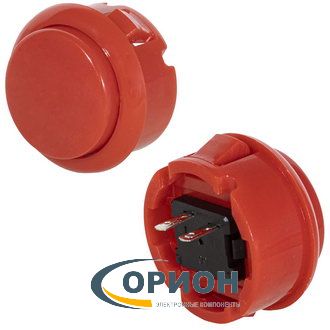 Кнопка RC-1009-30-R NO+NC 12V 12A красная 30мм