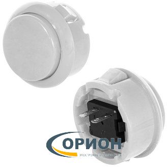 Кнопка RC-1009-30-W NO+NC 12V 12A белая 30мм